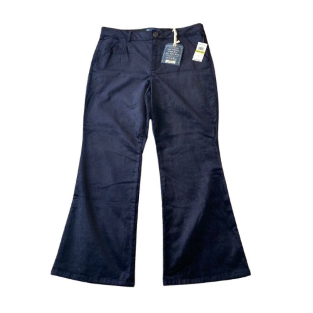 Democracy Ab Solution Itty Bitty Boot Corduroy Jeans Women's 14P PETITE Navy NWT